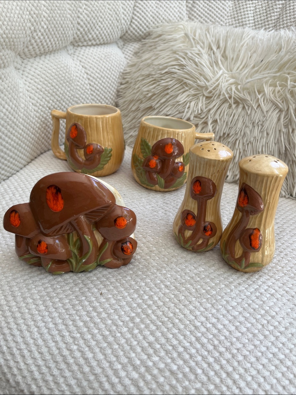 70’s Arnels Mushroom Dish Set
